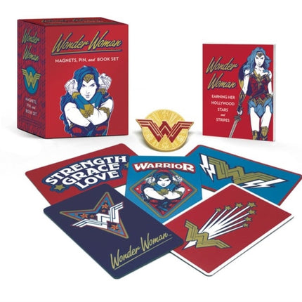 Wonder Woman Magnets Pin and Book Set Rp Minis