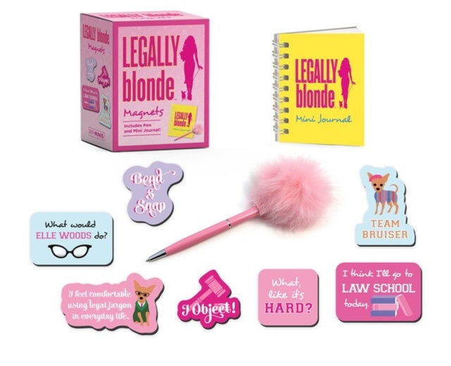 Legally Blonde Magnets Includes Pen and Mini Journal