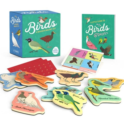 Birds A Wooden Magnet Set