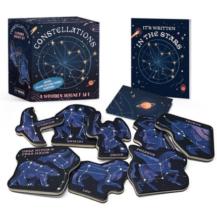 Constellations A Wooden Magnet Set