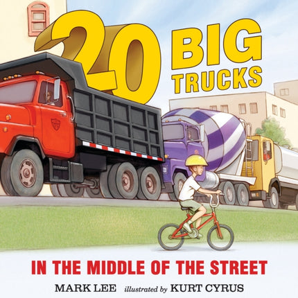 Twenty Big Trucks in the Middle of the Street