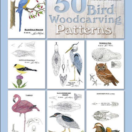 50 Bird Woodcarving Patterns