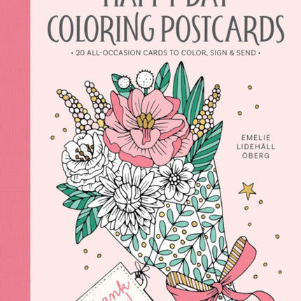 Happy Day Coloring Postcards
