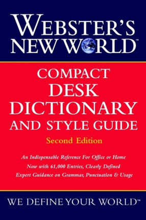 Webster's New World Compact Desk Dictionary And Style Guide,