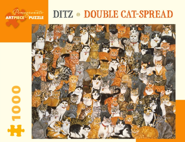 Ditz Double CatSpread 1000Piece Jigsaw Puzzle