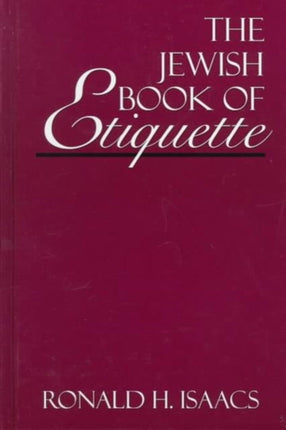 The Jewish Book of Etiquette