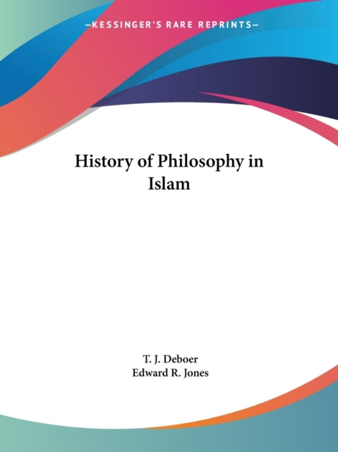 History of Philosophy in Islam 1903