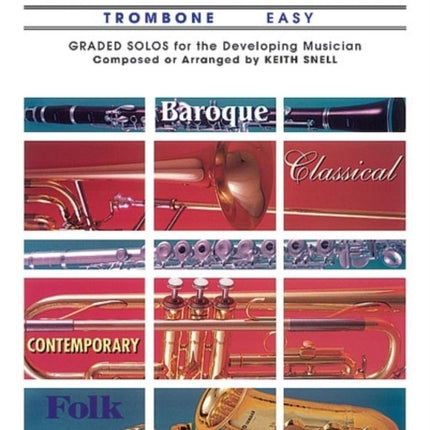 Belwin Master Solos Volume 1 Trombone Easy Piano Acc