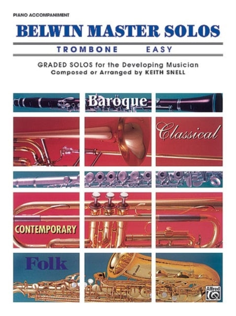 Belwin Master Solos Volume 1 Trombone Easy Piano Acc