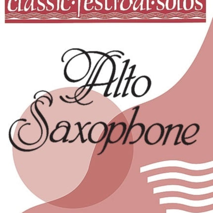 Classic Festival Solos Alt Sax Vol 1