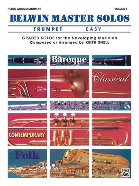 Belwin Master Solos Volume 1 Trumpet Easy Piano Acc