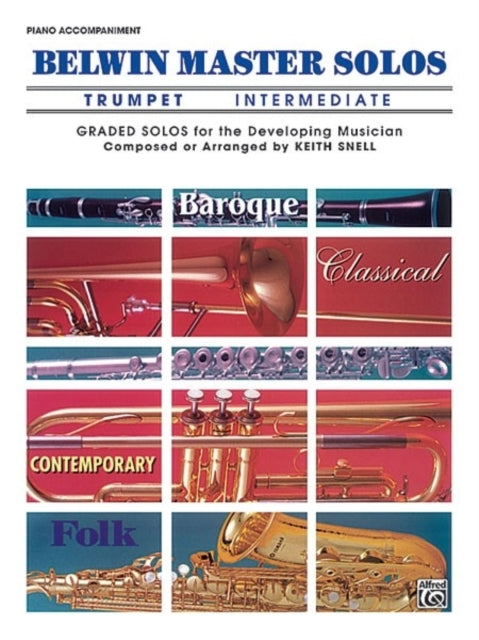 Belwin Master Solos Volume 1 Trumpet Intermediate Piano Acc