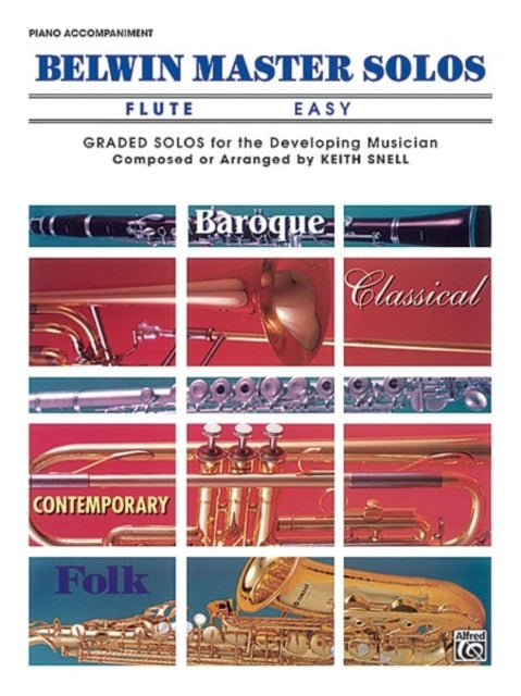 Belwin Master Solos Volume 1 Flute Easy Piano Acc