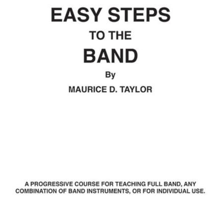 Easy Steps to the Band EFlat Clarinet  Alto Clarinet