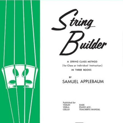 String Builder Book I A String Class Method for Class or Individual Instruction  Piano Acc 1 Belwin Course for Strings