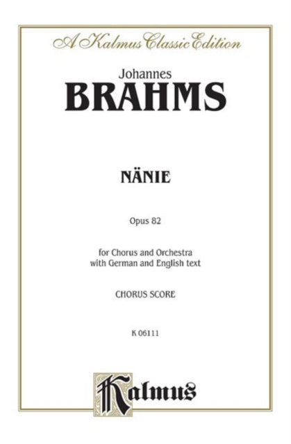 NanieNenia Satb German English Language Edition Kalmus Edition