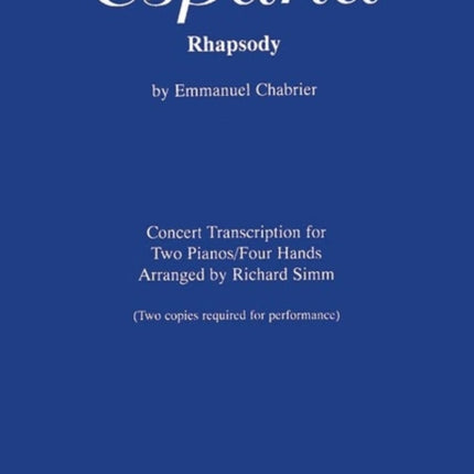 EspaA Rhapsody Concert Transcription for Two Pianos