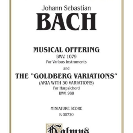 Bach Musical Offering Miniature Score Kalmus Edition