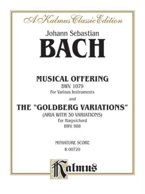 Bach Musical Offering Miniature Score Kalmus Edition