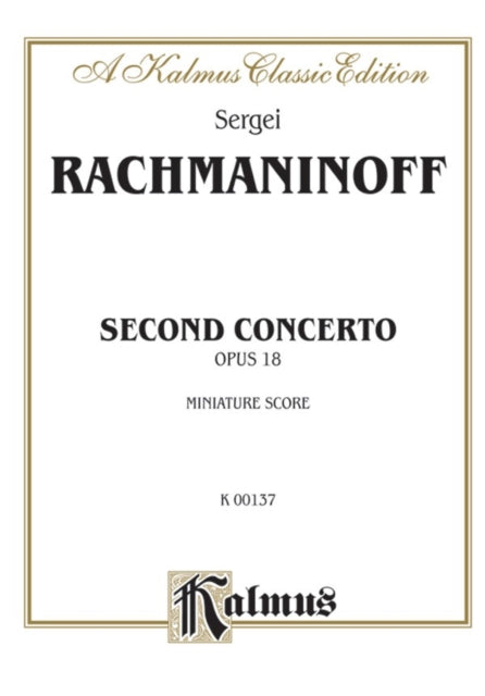 Piano Concerto No 2 Op 18 Miniature Score Kalmus Edition