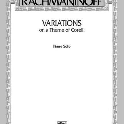 RACHMANINOV  Variaciones sobre un Tema de Corelli Op42 para Piano