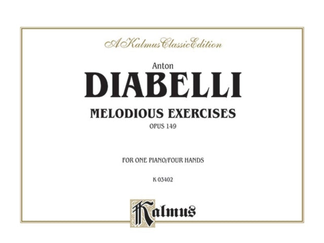 Melodious Exercises Op 149 Comb Bound Book Kalmus Edition