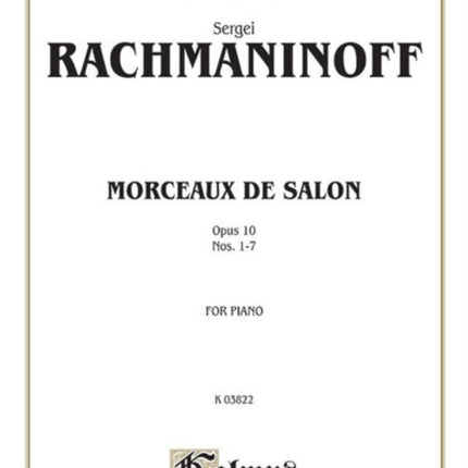 Morceaux De Salon Opus 10 Nos 17 Kalmus Edition