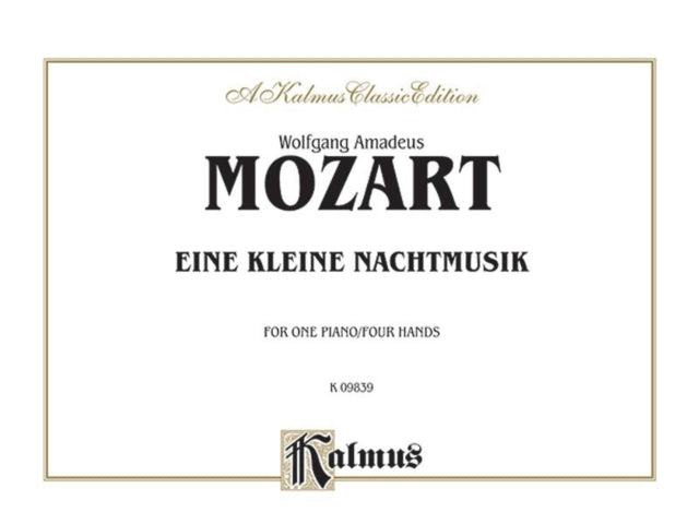 Eine Kleine Nachtmusik K 525 Comb Bound Book Kalmus Edition