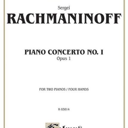 Piano Concerto No 1 in FSharp Minor Op 1 Kalmus Edition