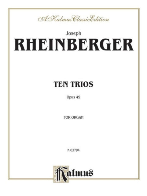 Ten Trios Op 49 Kalmus Edition