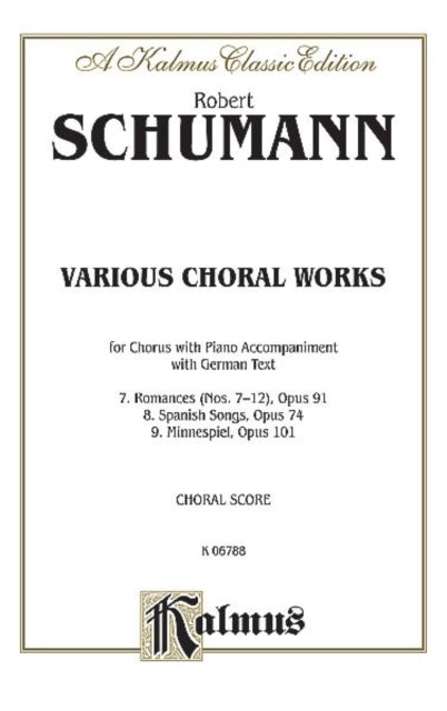 Choral Op9174101 Ssaa 1 or 4 Voices Satb German Language Edition Kalmus Edition