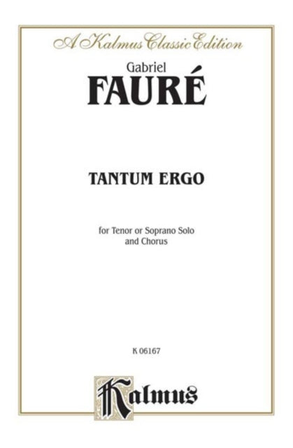 Tantum Ergo Orch Kalmus Edition