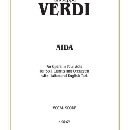 Aïda: Italian, English Language Edition, Vocal Score