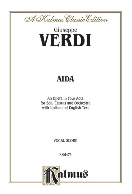 Aïda: Italian, English Language Edition, Vocal Score