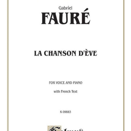 La Chanson DEve French Language Edition Kalmus Edition