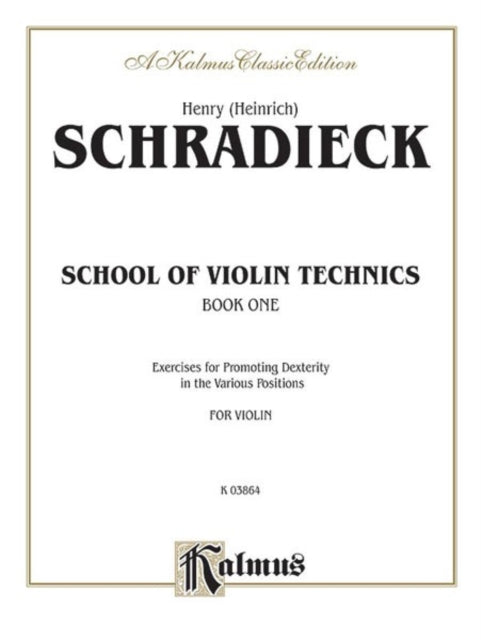 School of Violin Technics Kalmus Edition