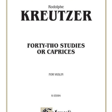 FortyTwo Studies or Caprices Kalmus Edition