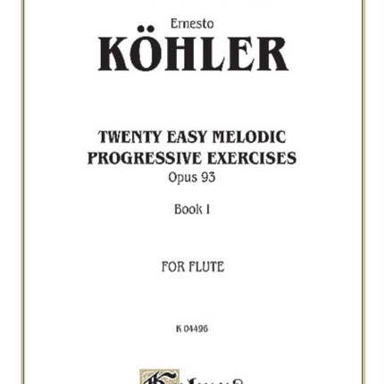 20 Easy Melodic Progressive ExercisesVol I 1 Kalmus Edition