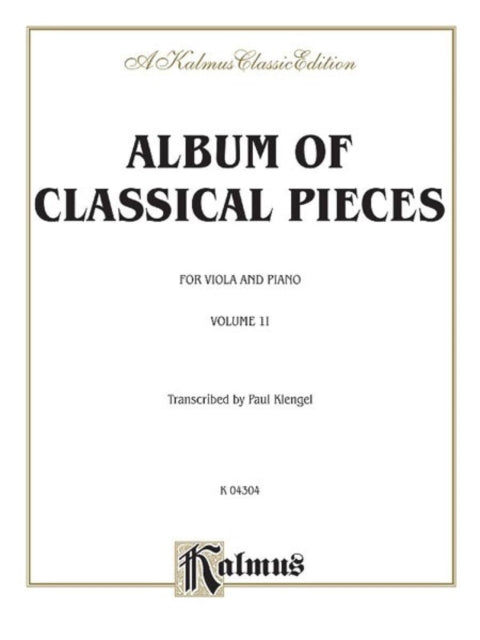 Album of Classical Pieces Volume II 2 Kalmus Edition