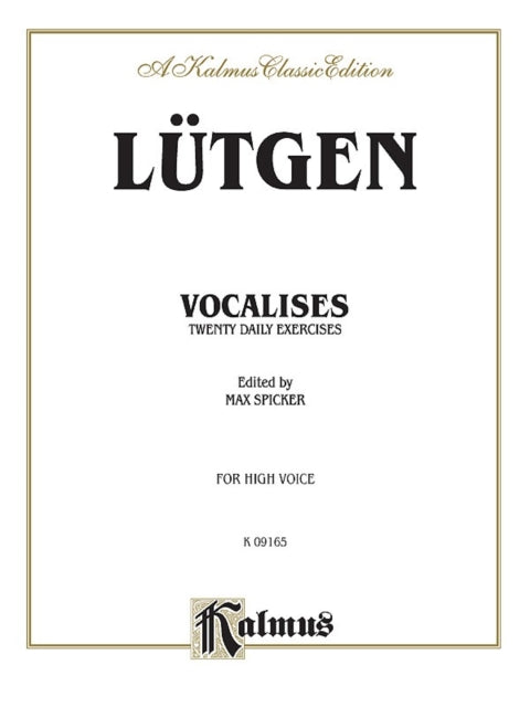 Vocalises 20 Daily Exercises VOL 1 Kalmus Edition