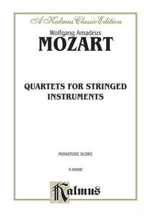 Mozart String QuartK80155156 Miniature Score Kalmus Edition