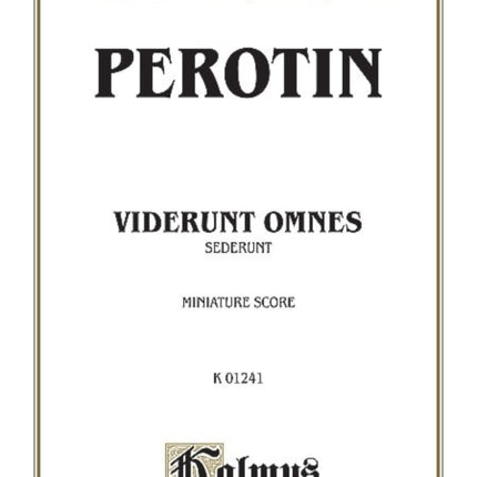 Perotinus Viderunt Omnes sed Miniature Score Kalmus Edition