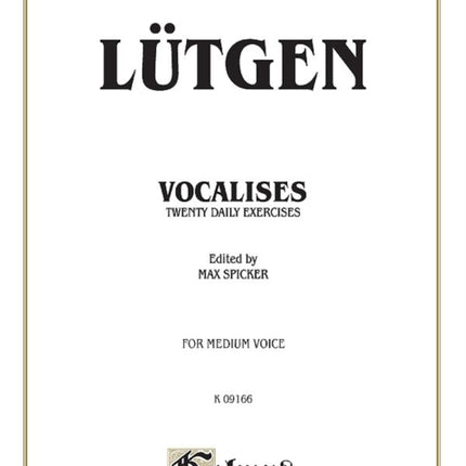 Vocalises 20 Daily Exercises VOL 2 Kalmus Edition