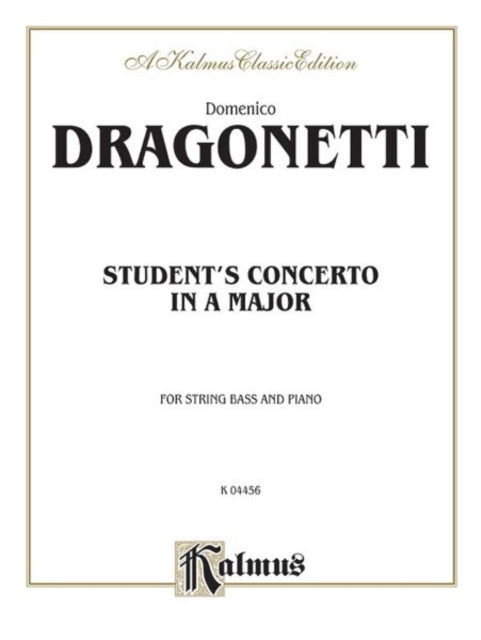 StudentS Concerto in a Major Kalmus Edition