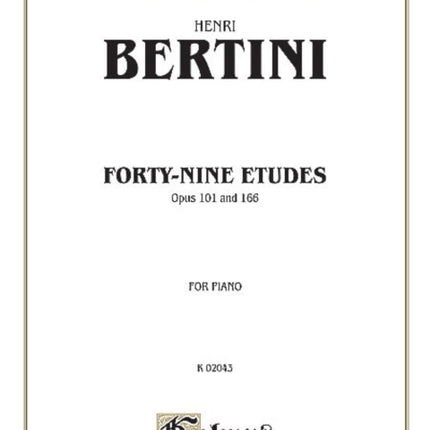 FortyNine Etudes Op 101  166 Kalmus Edition