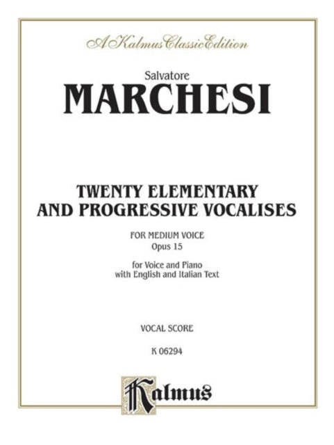 Marchesi Vocal StudOp15 Med V Medium Voice Kalmus Edition