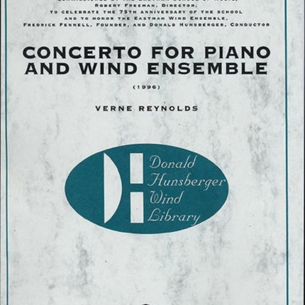 Concerto for Piano and Wind Ensemble 1966 Donald Hunsberger Wind Library