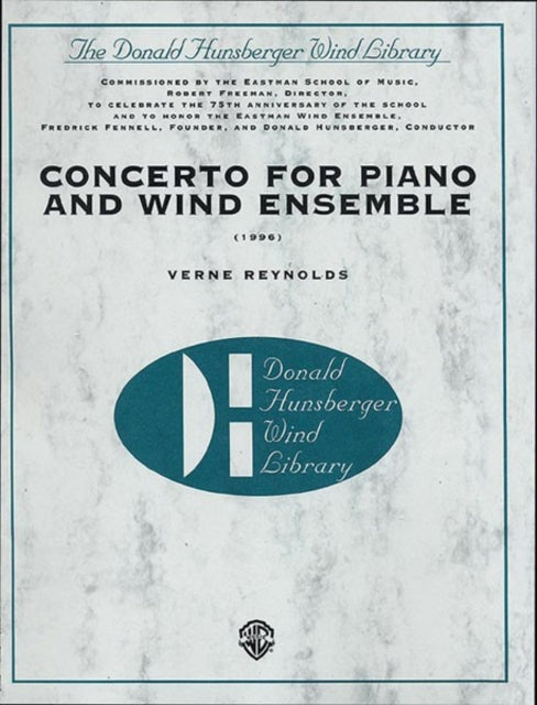 Concerto for Piano and Wind Ensemble 1966 Donald Hunsberger Wind Library