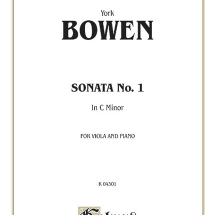 Sonata No 1 in C Minor Kalmus Edition