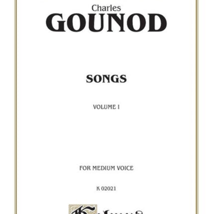 Songs Volume I Medium Voice French Language Edition 1 Kalmus Edition